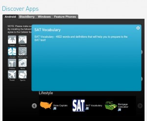 SAT Vocabulary on Cellular South 